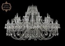 Люстра подвесная хрустальная 11.21.20+10.460.Cr.Sp Богемиа Арт Классик прозрачная на 30 ламп, основание хром в стиле классический Люстра подвесная хрустальная 11.21.20+10.460.Cr.Sp Богемиа Арт Классик прозрачная на 30 ламп, основание хром в стиле классический